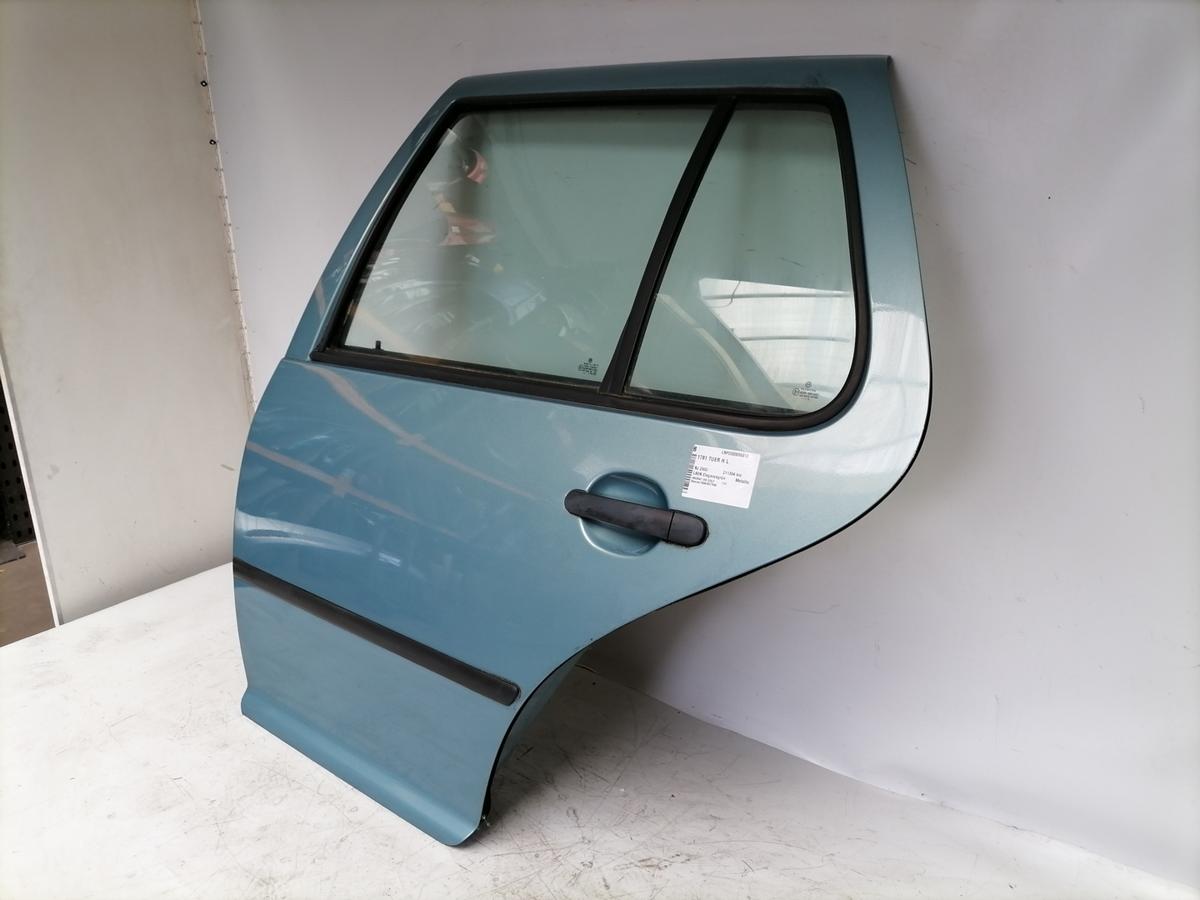VW Golf 4 original T&uuml;r hinten links LB6N Elegancegr&uuml;n Metallic Rohbau BJ03